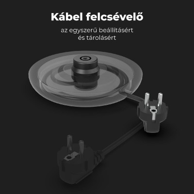 ceainic electric, max. 2200 W, capacitate 1,7 litri, indicator de stare LED, oțel inoxidabil