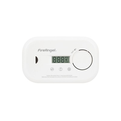 FireAngel FA6812-EU szén-monoxid vészjelző, cserélhető elem, 10 év várható üzemidő, LCD kijelző, fehér