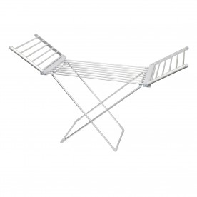 Home FTW11 Fűtött, elektromos ruhaszárító, 230 W, alumínium, összecsukható, 50 °C állandó hőmérséklet, vízálló kapcsoló, IPX2