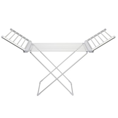 Home FTW11 Fűtött, elektromos ruhaszárító, 230 W, alumínium, összecsukható, 50 °C állandó hőmérséklet, vízálló kapcsoló, IPX2