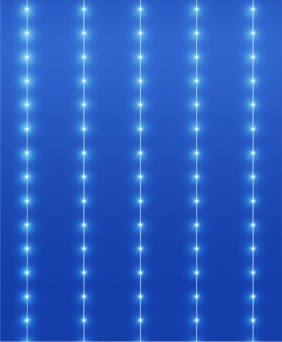 HOME KIN294DWH DOT LED-es fényfüggöny, 294db hidegfehér DOT LED, 2m hosszú, állófényű, adapteres tápellátás, kül- és beltéri kivitel