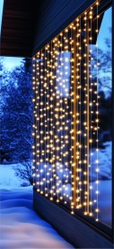 DOT LED-es fényfüggöny, 2 x 1,4 m, melegfehér
