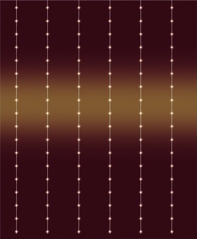 DOT LED-es fényfüggöny, 2 x 1,4 m, melegfehér