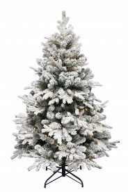 KMF8LED240 havas műfenyő LED-ekkel, 460db melegfehér LED, 8 program, 240cm magas, 144cm átmérő, 3D és 2D tűlevelek, hálózati tápellátás, beltéri kivitel