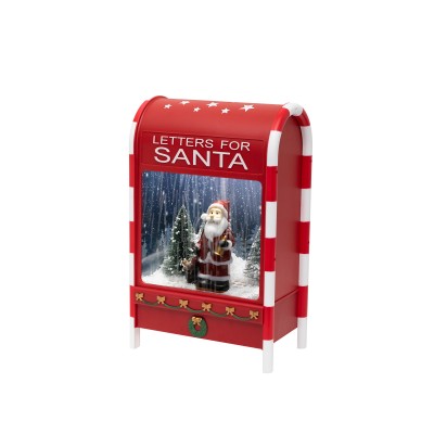 Home LFS400 zenélő, havazó postaláda, 4db hidegfehér SMD LED, műanyag, 8 karácsonyi dal, elemes tápellátás, beltéri kivitel