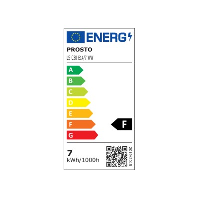 PROSTO LED zdroj svetla, sviečka, 7W, E14, 3200K - LS-C38-E14-7-WW