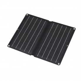 HOME MSC10W hordozható napelemes USB töltő, összecsukható, 10Watt, 2xUSB, LED töltésjelző, felakasztható, tartozék karabinerekkel
