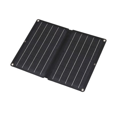 HOME MSC10W hordozható napelemes USB töltő, összecsukható, 10Watt, 2xUSB, LED töltésjelző, felakasztható, tartozék karabinerekkel