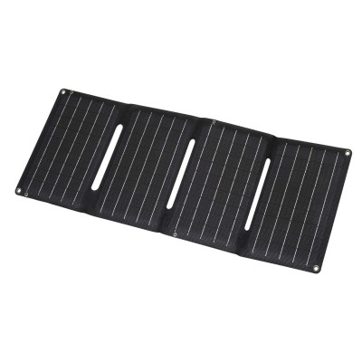 HOME MSC20W hordozható napelemes USB töltő, összecsukható, 20Watt, USB-A + USB-C + DC kimenet, PD gyorstöltés, LED töltésjelző, felakasztható, tartozék karabinerekkel