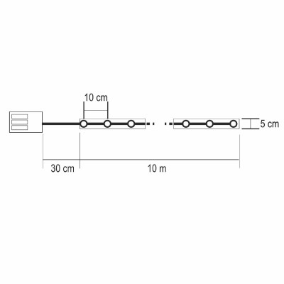 LED stuha so vzorom, 10 m