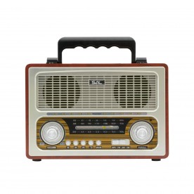 Retro prenosné rádio, AC-DC, MP3-BT, 3-pásmový