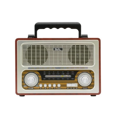 Retro prenosné rádio, AC-DC, MP3-BT, 3-pásmový