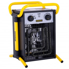 STANLEY SXJH203000E fűtőtest, 3000 W, 2 fokozat, fém ház, termosztát, IPX4 védelem, túlmelegedés elleni védelem