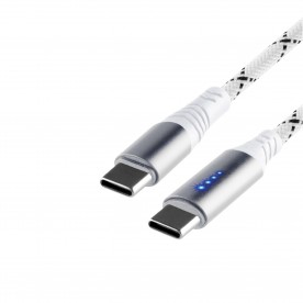 USB C-C nabíjací kábel, 2m, 100W, 4xLED
